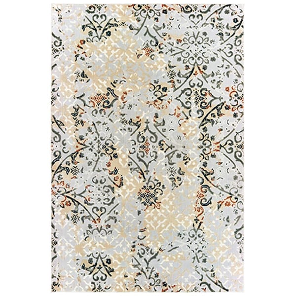 Oriental Weavers 6 ft. 7 in. x 9 ft. 6 in. Bowen Rectangular Area Rug Grey B108W2200290ST - main